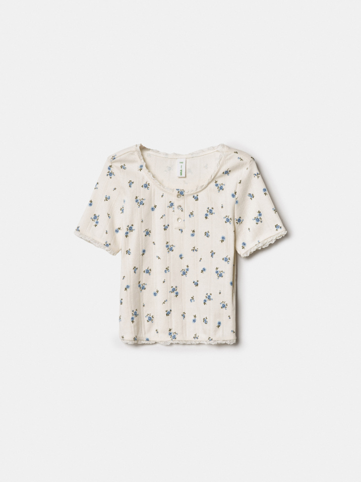 облегающая футболка с принтом для девочек по цене 1299 руб вид справа