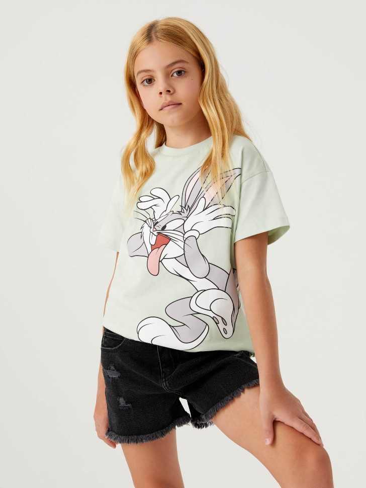 

Футболка с принтом Looney Tunes для девочек, Зеленый
