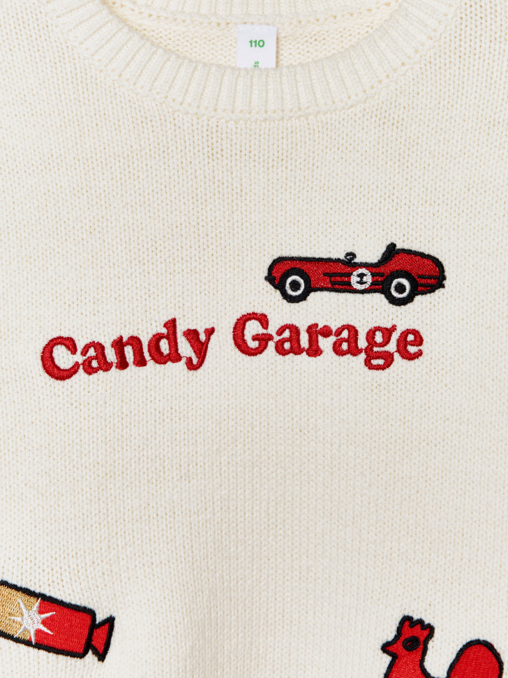 вязаный джемпер с вышивкой для мальчиков 4610517134530 купить с доставкой