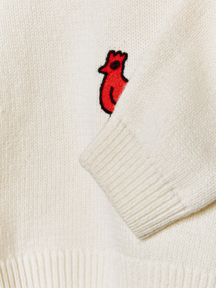 вязаный джемпер с вышивкой для мальчиков 4610517134530 по низкой цене