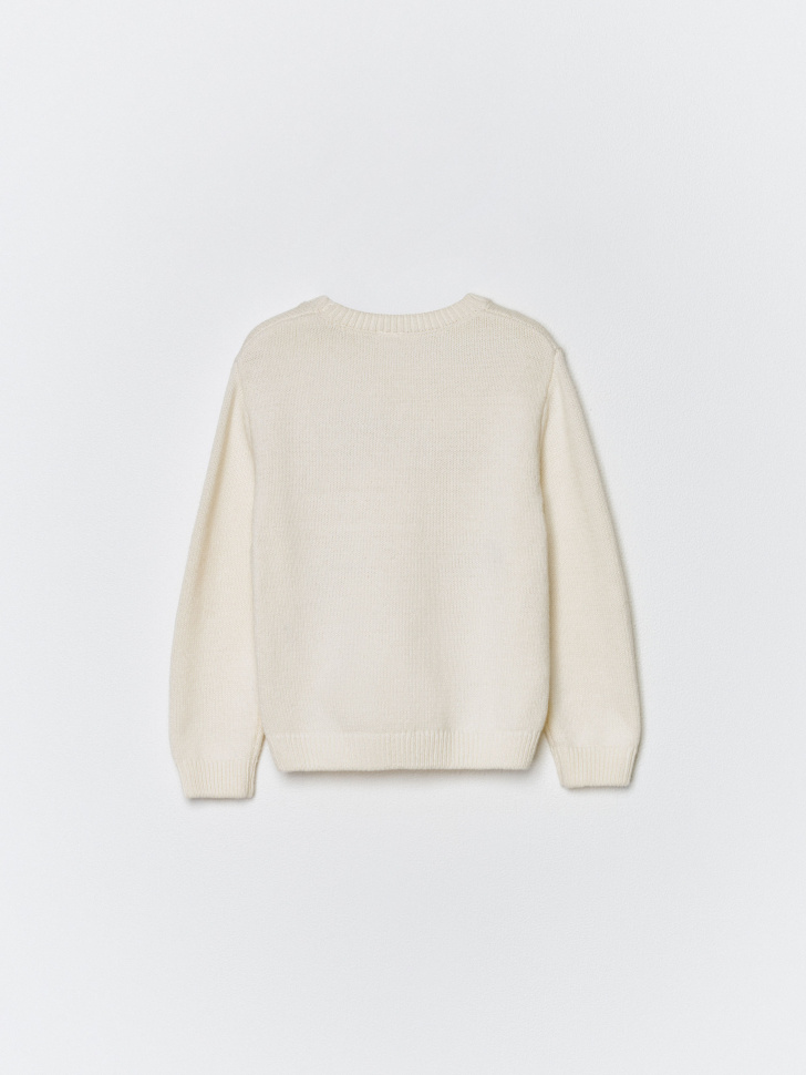 вязаный джемпер с вышивкой для мальчиков 4610517134530 со скидкой