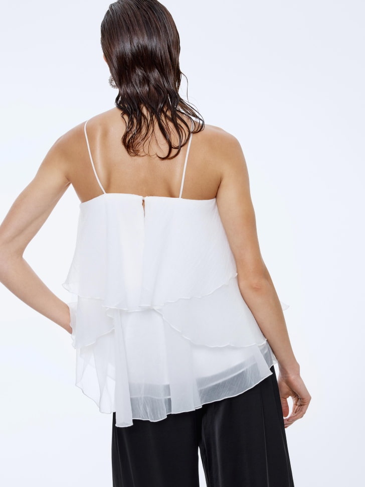 объемный топ с воланами из органзы 4610517092878 со скидкой