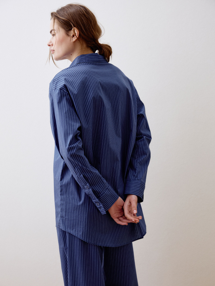 домашняя оверсайз рубашка в полоску 4680798360409 в интернет магазине