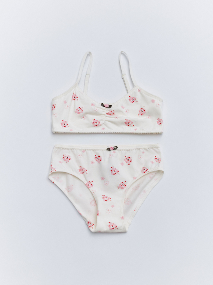 набор из топа и трусов-слипов для девочек  x смешарики 4610517119544 фотография