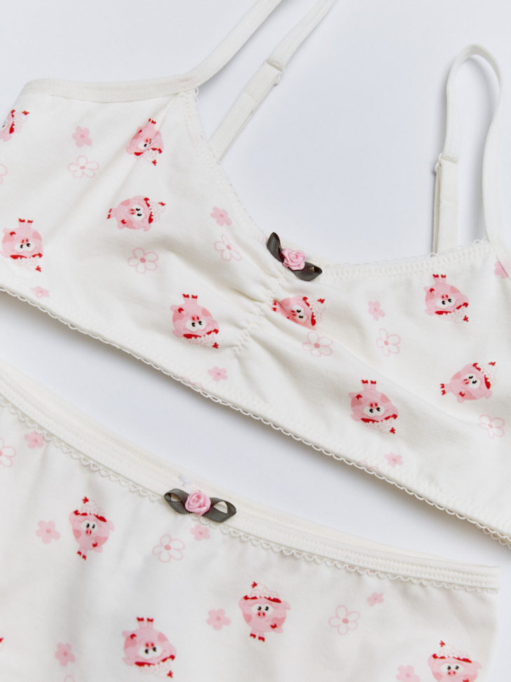 набор из топа и трусов-слипов для девочек  x смешарики 4610517119544 по акции