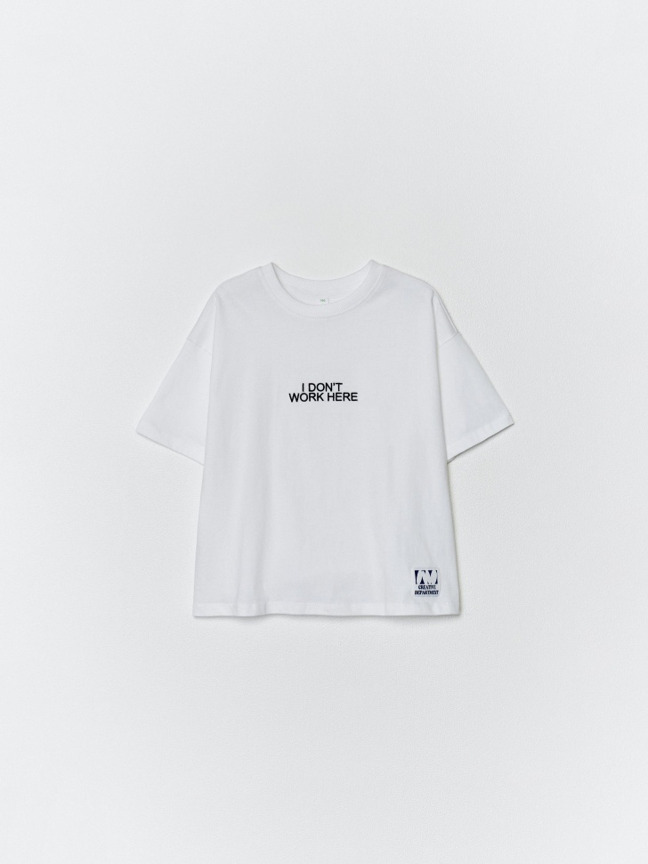 футболка оверсайз с принтом для девочек 4680798485447 фотография