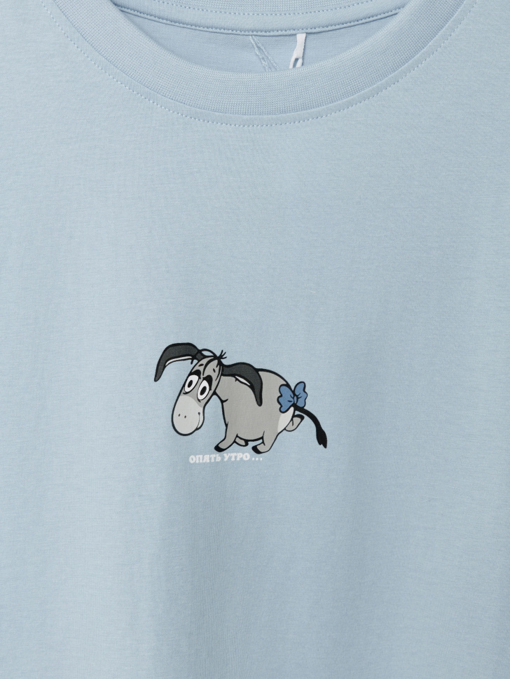 футболка для дома с принтом  x союзмультфильм от бренда sela вид слева