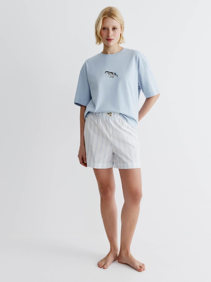 футболка для дома с принтом  x союзмультфильм от бренда sela вид слева