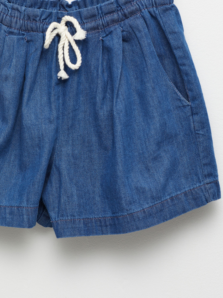 шорты джинсовые для девочек (голубой, 116) sela 4680129596408 - фото 3