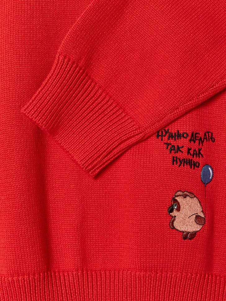 вязаный джемпер с вышивкой  x союзмультфильм универсального стиля с лицевой стороны