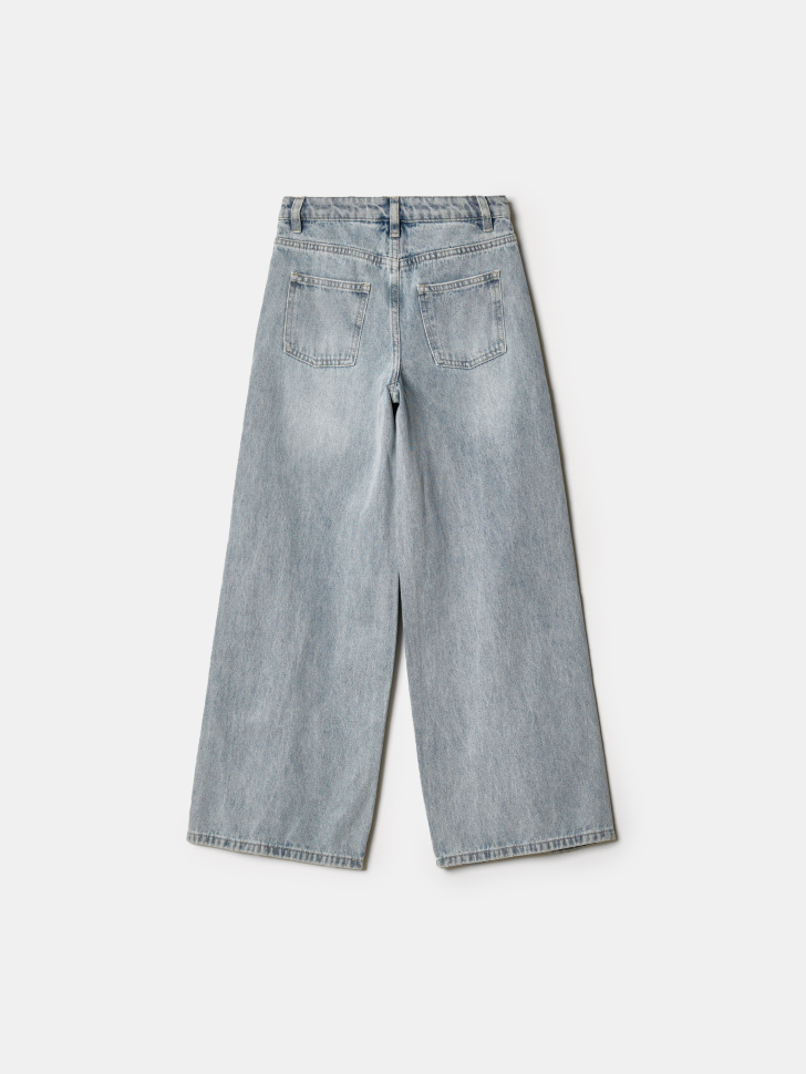 широкие джинсы с бантиками для девочек по цене 2999 руб вид справа