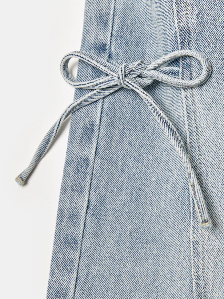 широкие джинсы с бантиками для девочек из россии вид сбоку