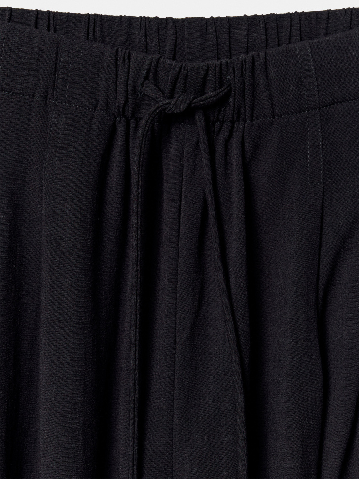 брюки аладдины с содержанием льна из вискозы спереди