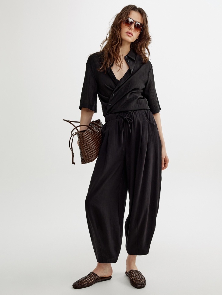 брюки аладдины с содержанием льна 4610517869548 фотография