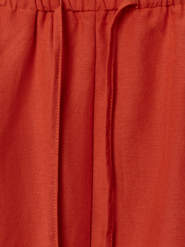 юбка макси из смесового льна из хлопка спереди