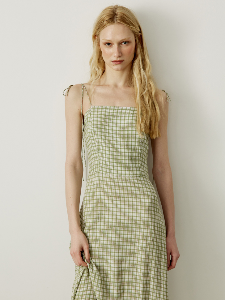 Платье Sela на бретелях, зеленый, арт. 54324