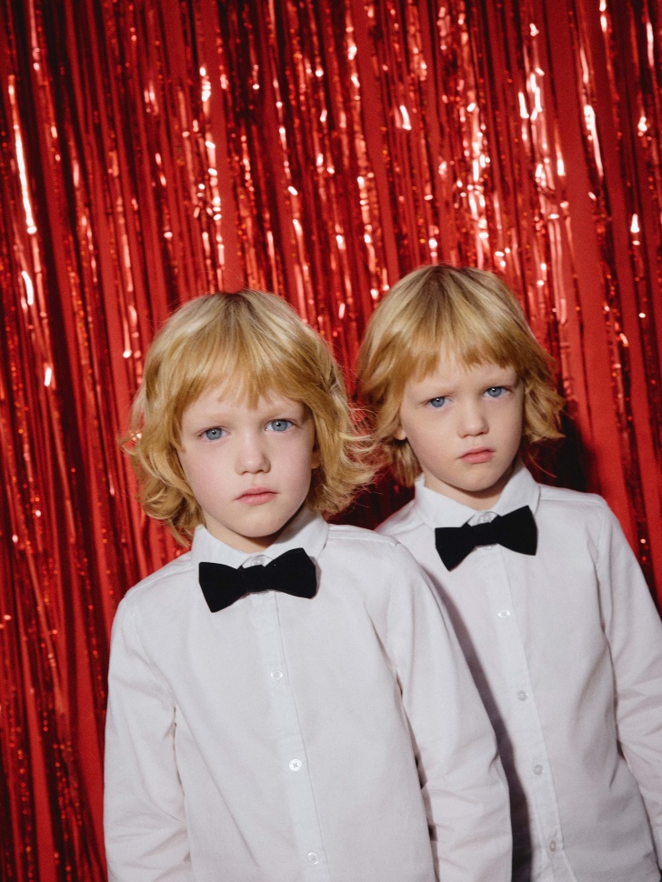 

Классическая рубашка с бархатной бабочкой для мальчиков, SL5811060503