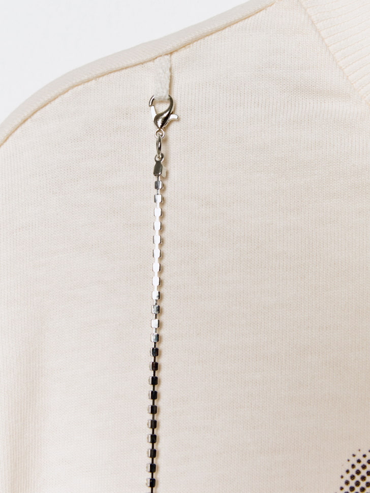 футболка оверсайз с декоративной цепочкой для девочек 4610517071200 с промокодом