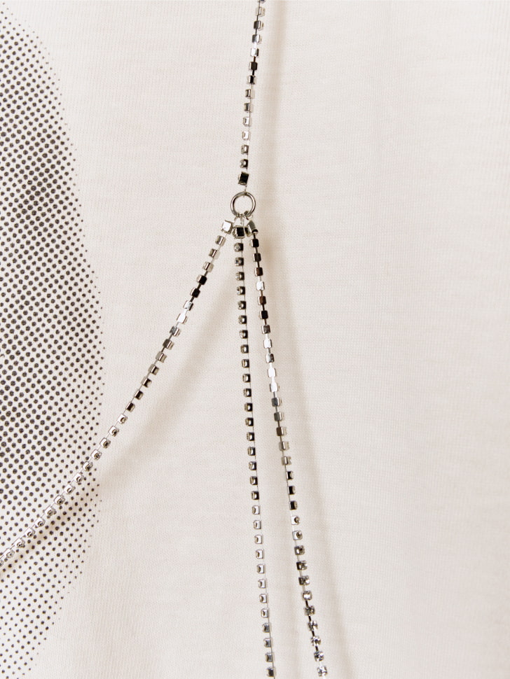 футболка оверсайз с декоративной цепочкой для девочек 4610517071200 купить с доставкой