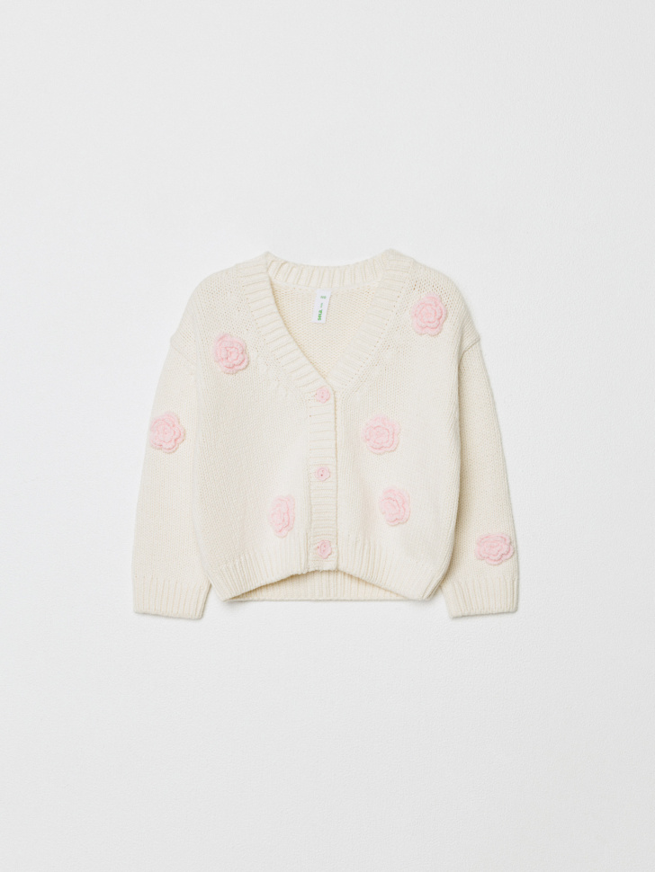 кардиган с аппликацией для девочек 4610517280824 фотография