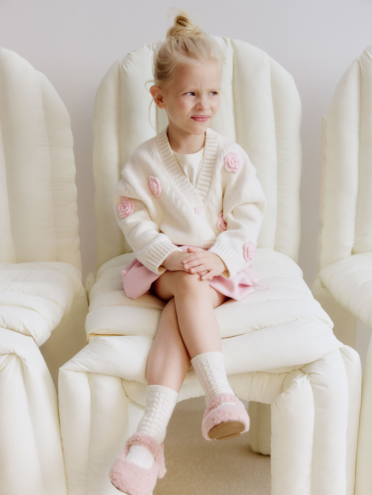 Кардиган Sela для девочек с аппликацией, арт. 33561