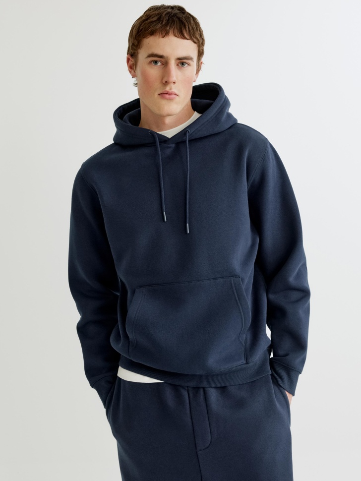 Худи SELA Regular Fit из футера, синий, арт. 35070