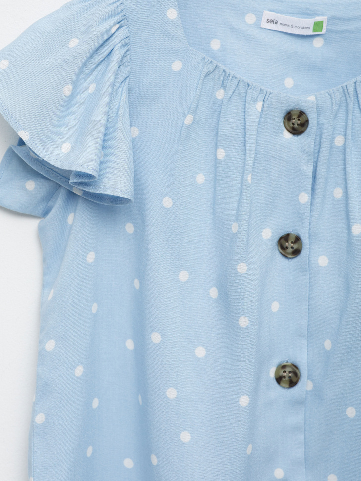 блузка для девочек (голубой, 110) от Sela