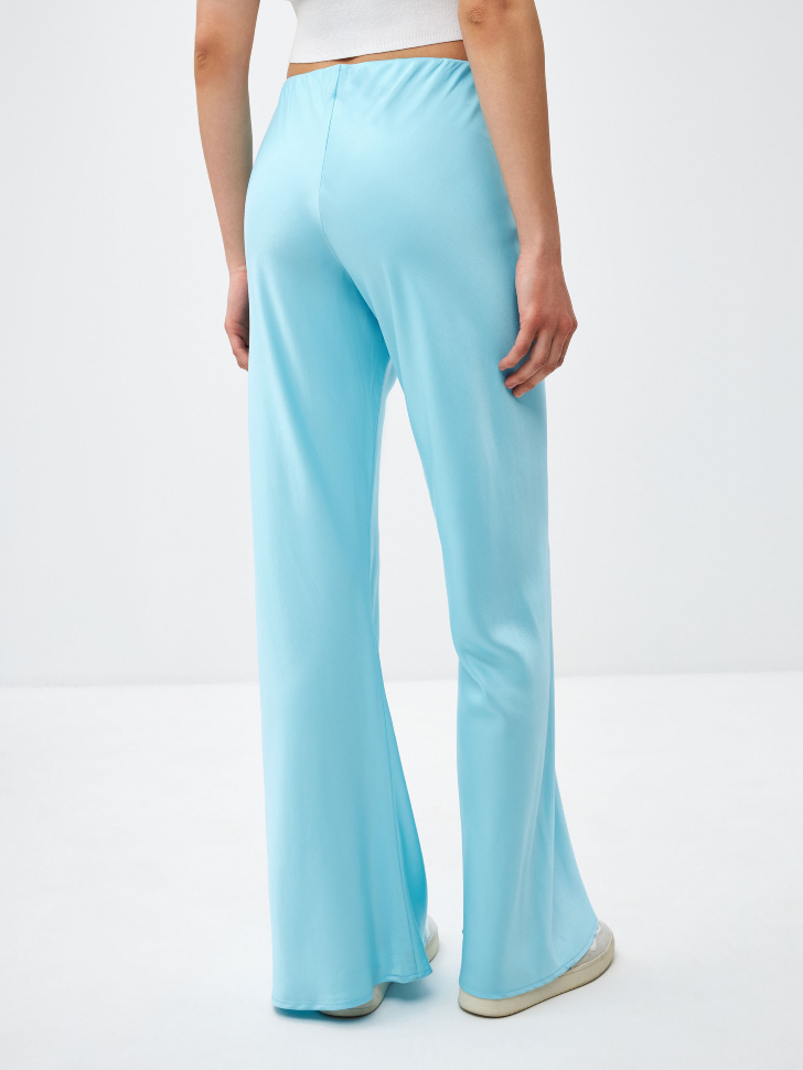 Сатиновые брюки клеш (голубой, XS) sela 4680168488207 - фото 10