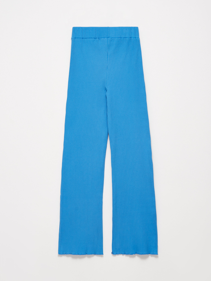 Трикотажные широкие брюки (голубой, L) от Sela
