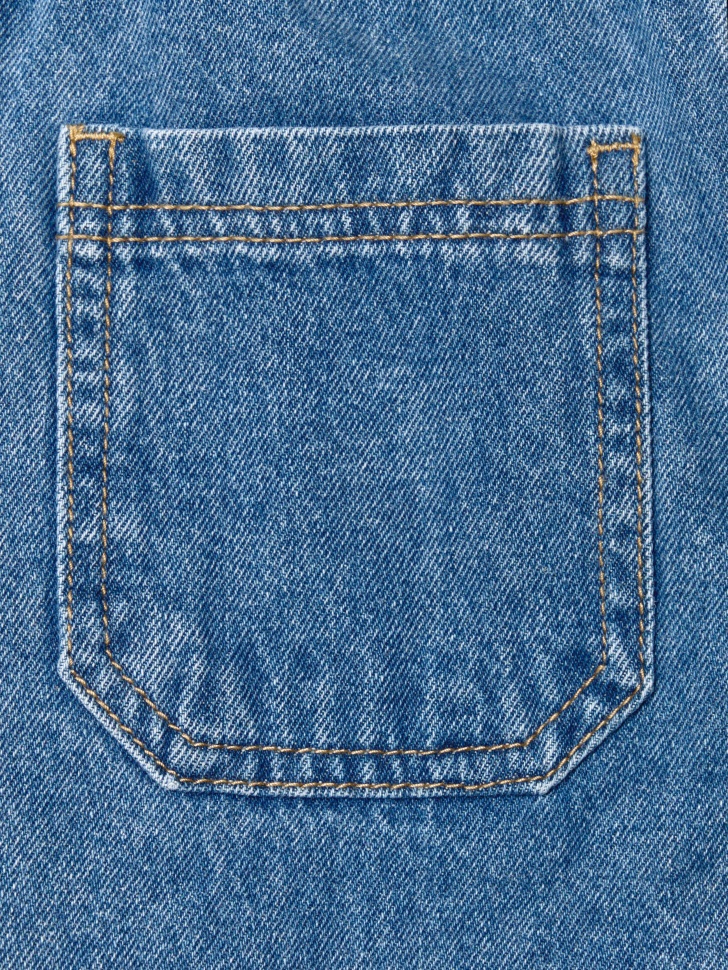 джинсовые шорты на резинке для мальчиков из хлопка спереди