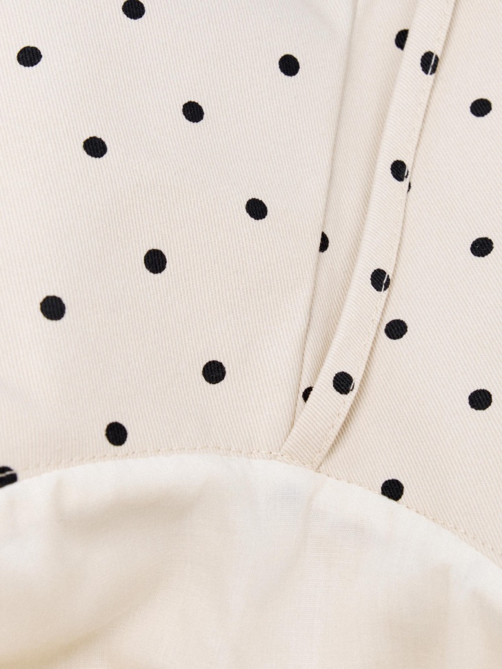 хлопковая панама с широкими полями в горошек по цене 1599 руб вид справа