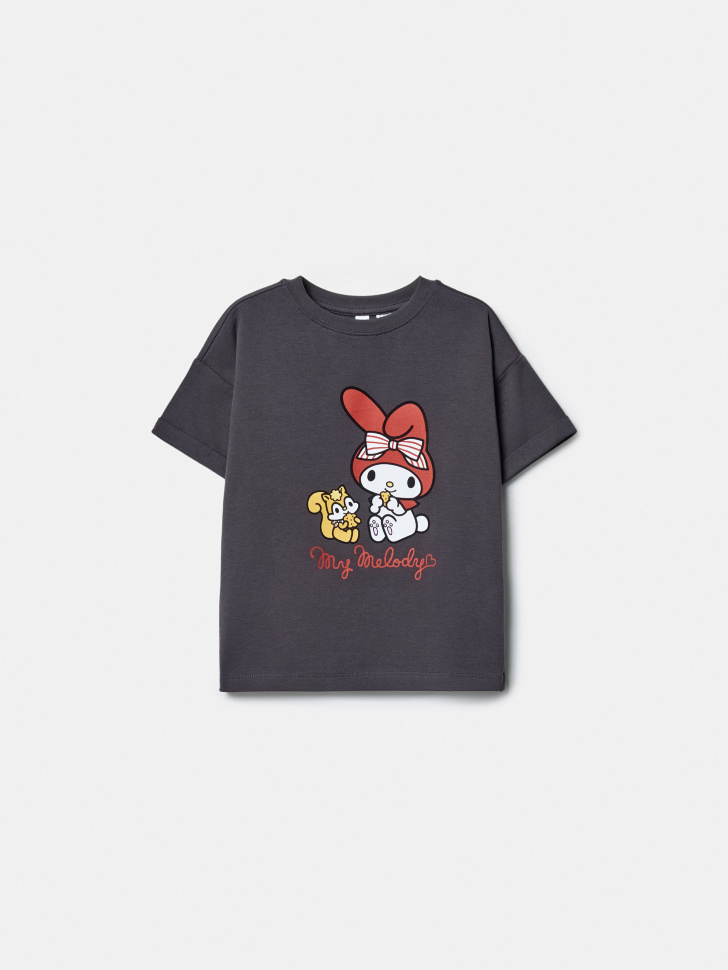 футболка с принтом hello kitty для девочек по цене 999 руб вид справа