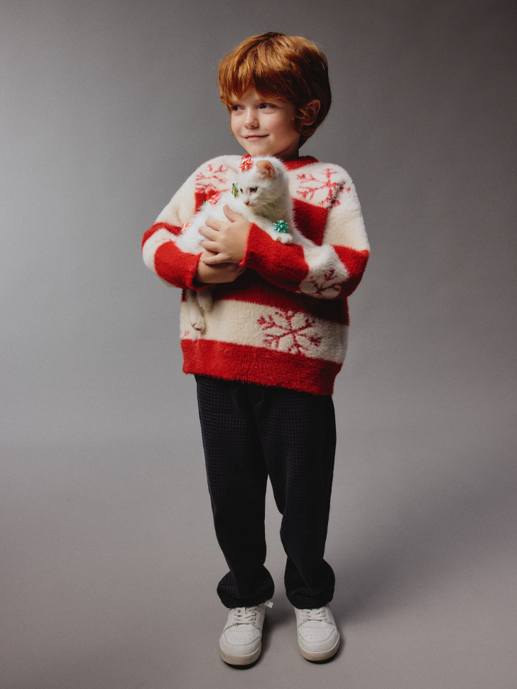 

Трикотажные брюки в клетку для мальчиков, SL5811061504