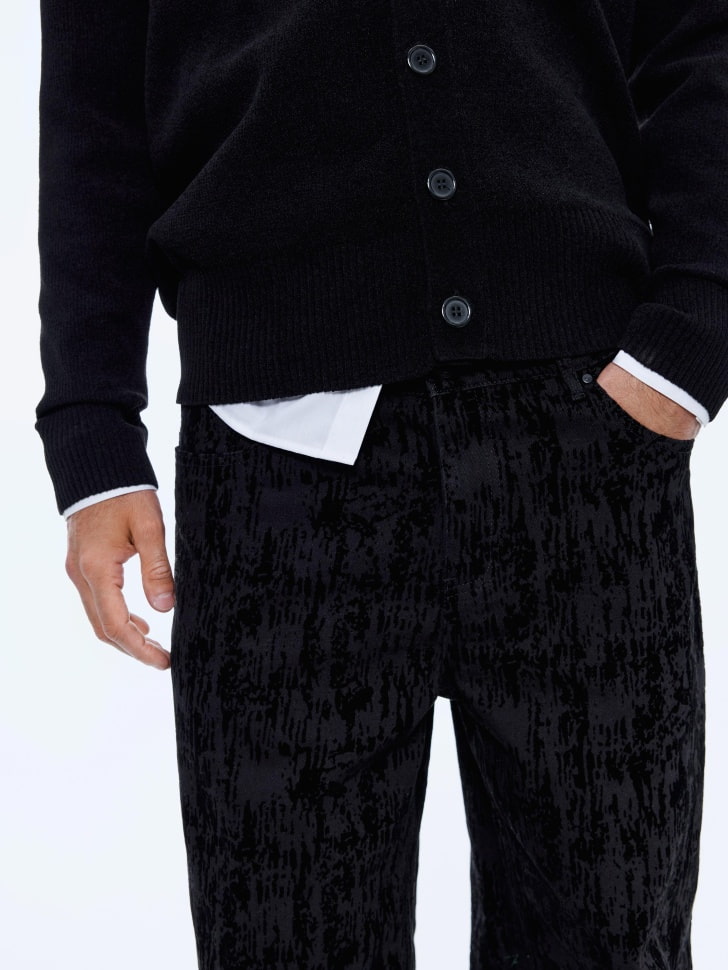 джинсы straight fit c бархатной текстурой 4610517023421 купить с доставкой