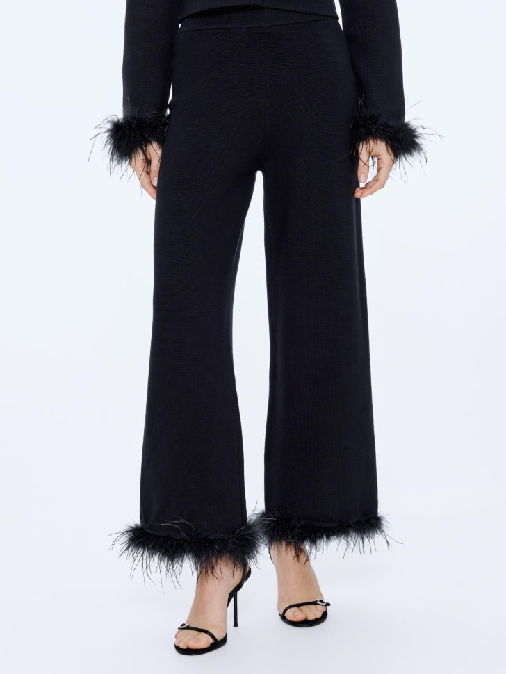 вязаные брюки-кюлоты с перьями 4680704162332 в интернет магазине