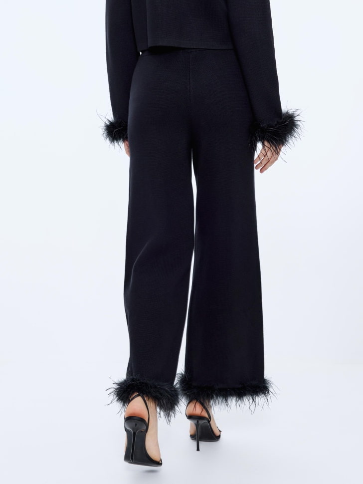 вязаные брюки-кюлоты с перьями 4680704162332 купить с доставкой