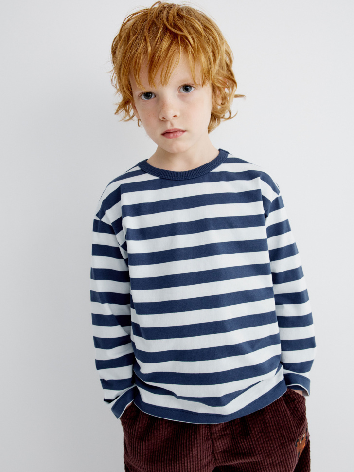базовый лонгслив в полоску детский 4610517040800 фотография
