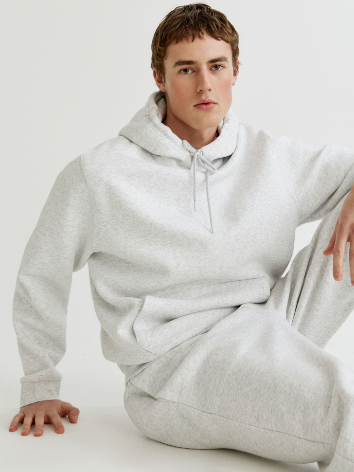 Худи SELA Regular Fit из футера, серый, арт. 35037