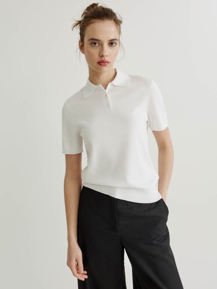 базовый джемпер-поло с коротким рукавом 4610517439970 фотография