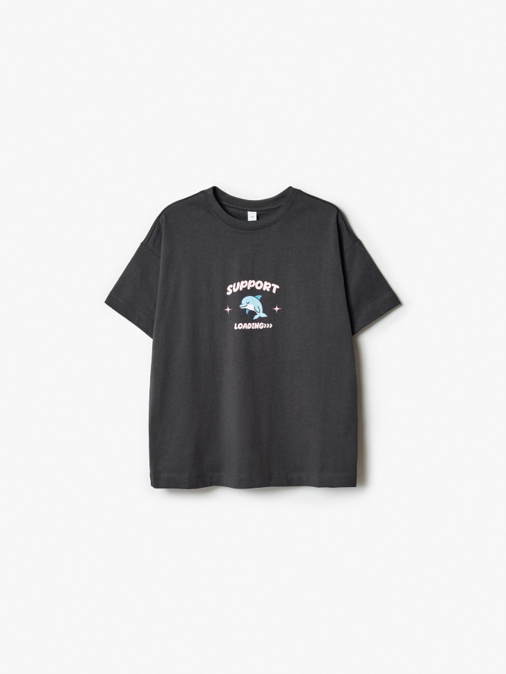 Футболка оверсайз с принтом SELA, арт. 38707