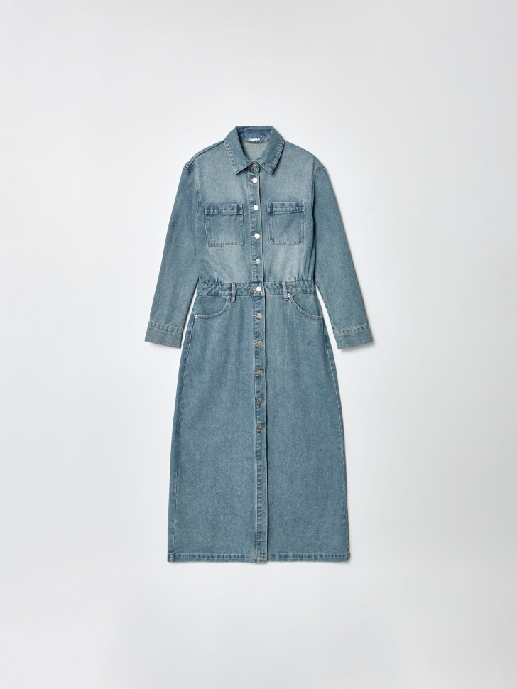 джинсовое платье макси премиум качества 4610517485007 фотография