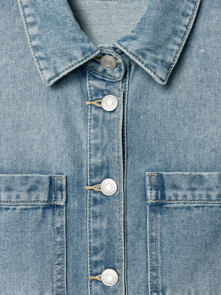 джинсовое платье макси премиум качества от бренда sela вид слева