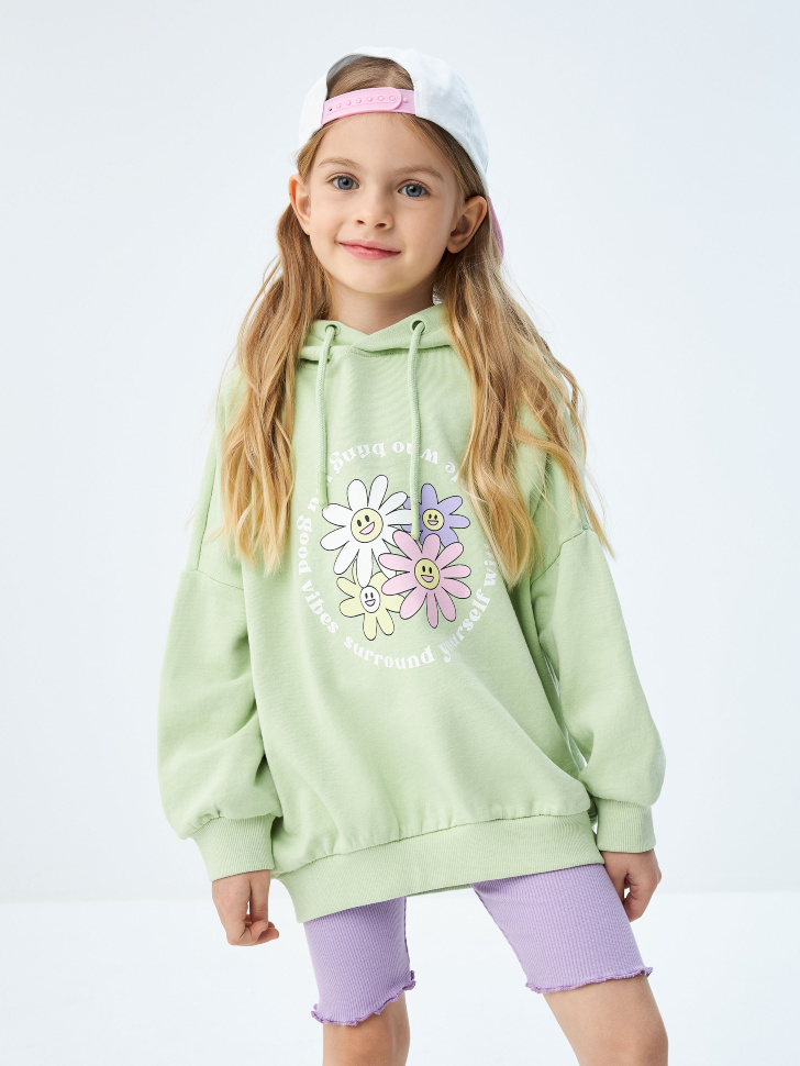 

Худи оверсайз с принтом для девочек