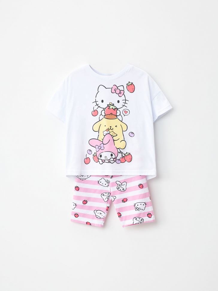 

Трикотажная пижама с принтом Hello Kitty для девочек