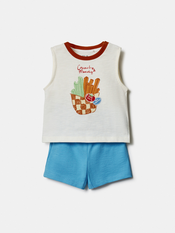 Комплект Sela из майки и шорт для малышей, разноцветный, арт. 51320