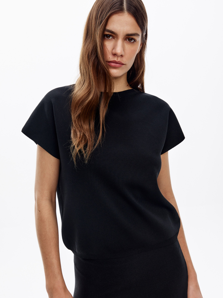 

Вязаный жилет из смесового лиоцелла с содержанием шелка, SL6805010204