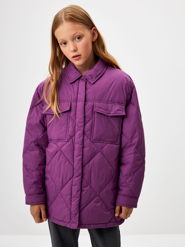 

Утепленная куртка-рубашка для девочек