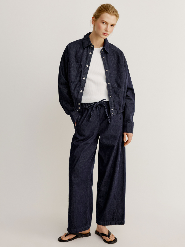 Объемные джинсы Sela, синий, арт. 49549