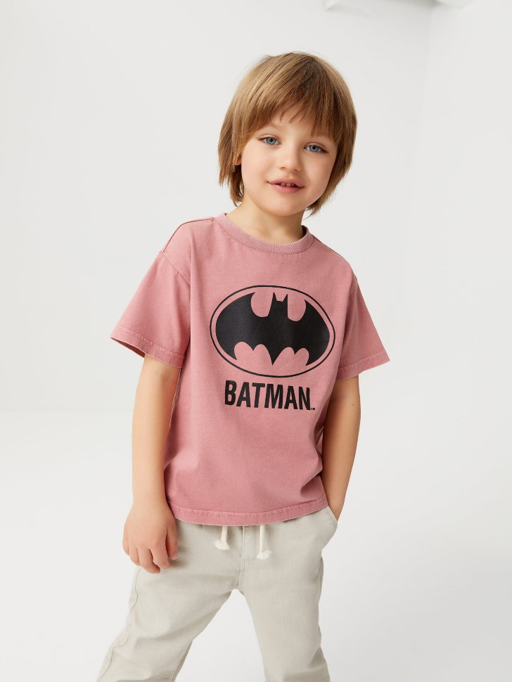 

Футболка с принтом Batman для мальчиков, Красный