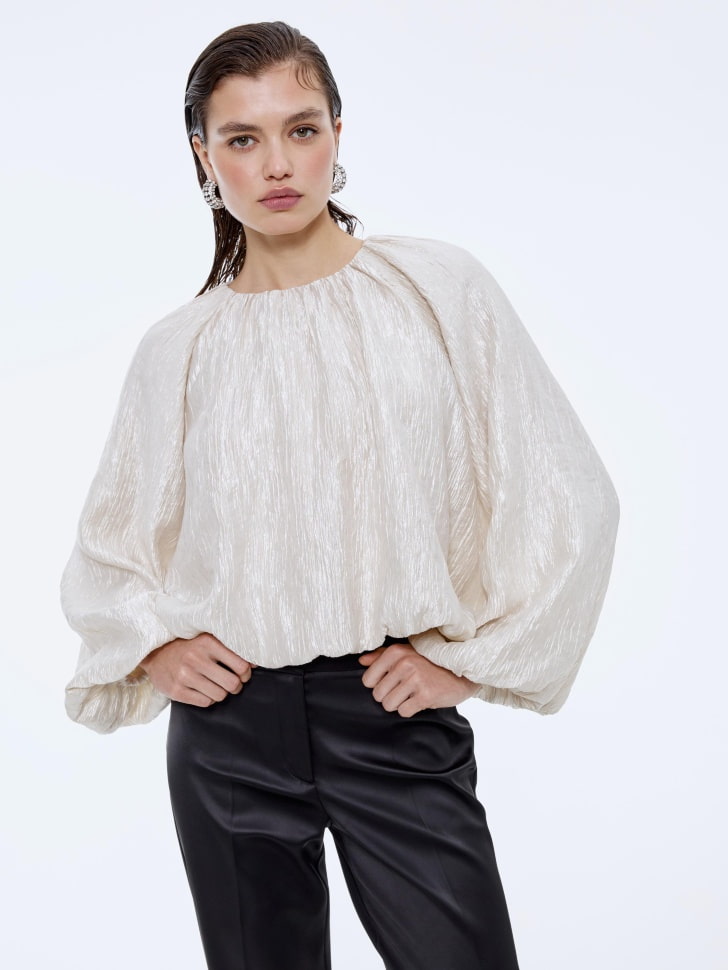 

Объемная блуза баллон с блеском, SL5812010507